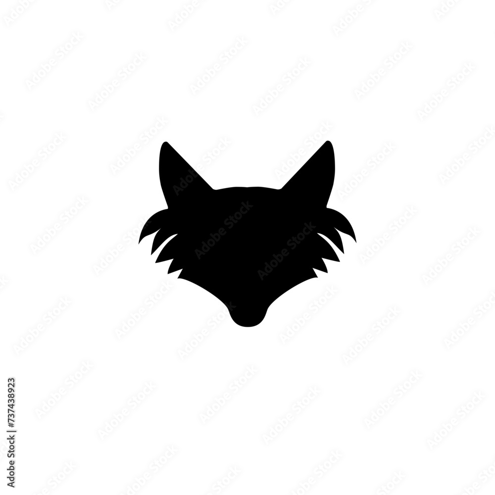 Naklejka premium Fox Head Silhouette 