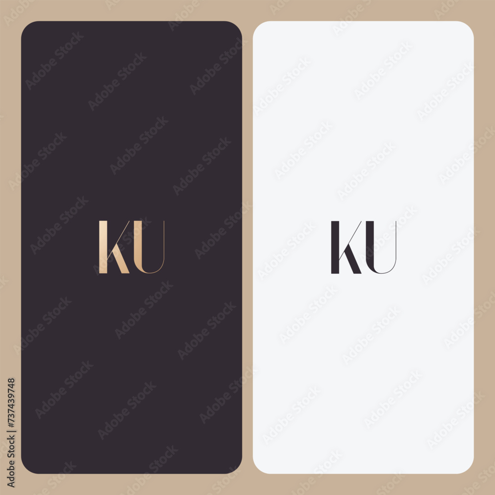 KU logo design vector image