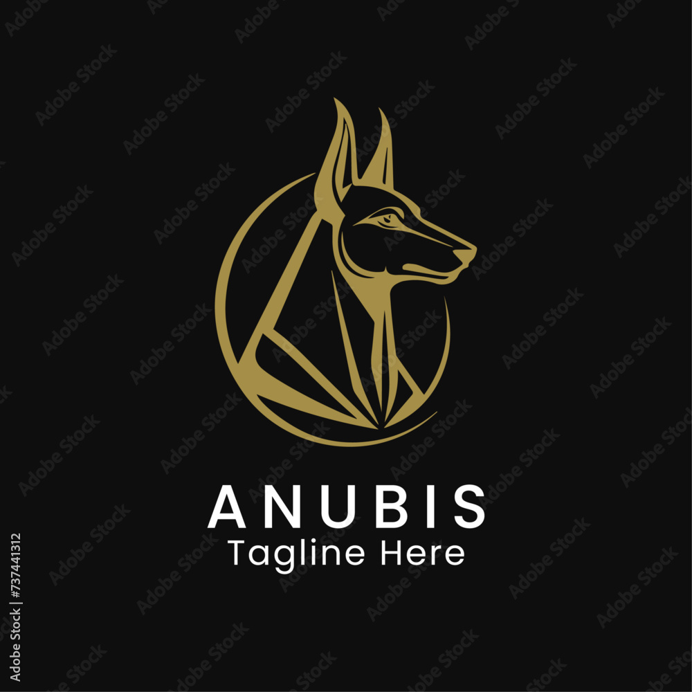 Anubis logo icon design template