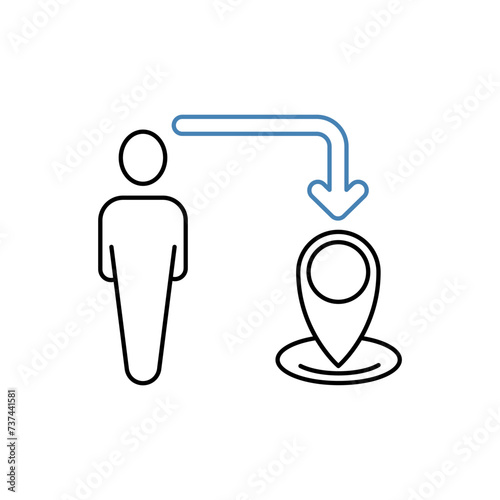 emigration concept line icon. Simple element illustration. emigration concept outline symbol design.