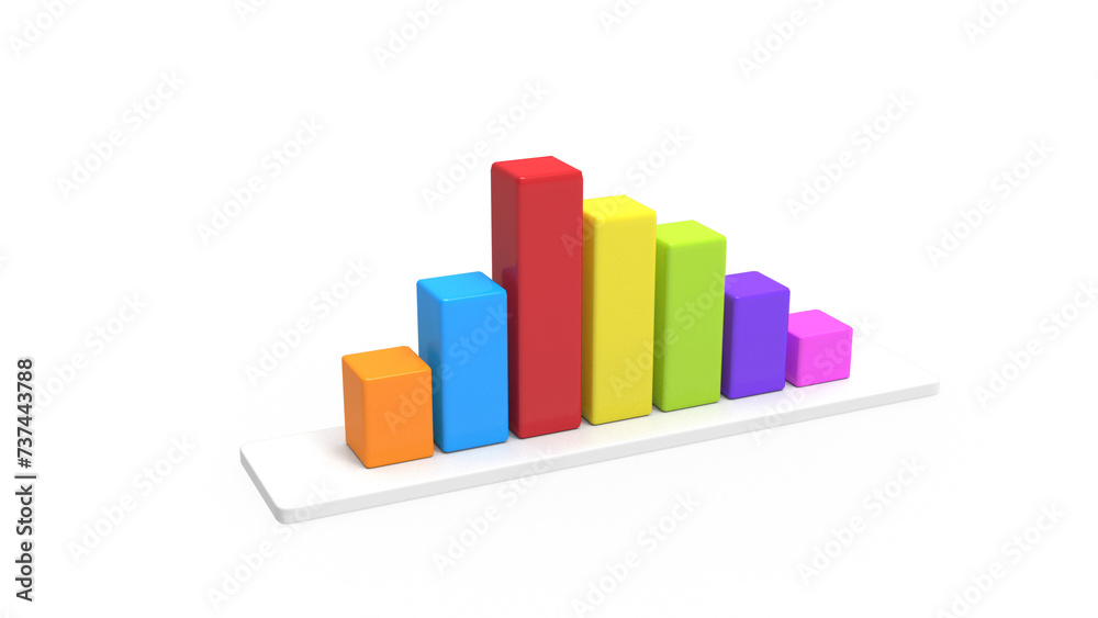 Blank bar graph chart for statistic data analysis 3d render illustration Blank bar graph chart for statistic data analysis 3d render illustration