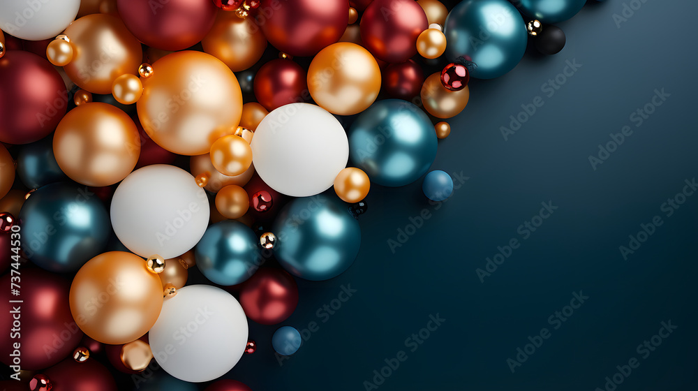 Fototapeta premium Festive Christmas Banner Background: Seasonal Greetings and Joyful Celebrations