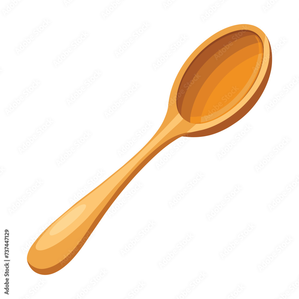 Vector of a wooden spoon on white. Vector of a wooden spoon on white.