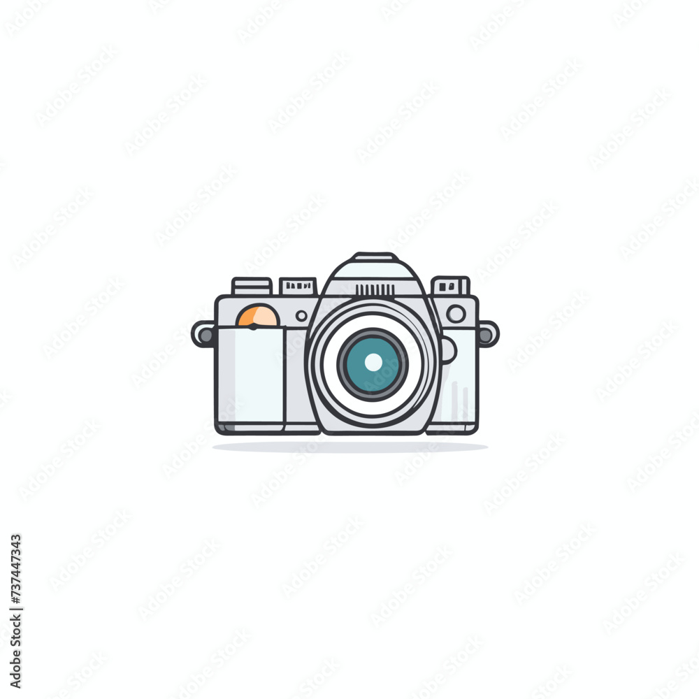 Camera icon illustration vector drawing logotype design