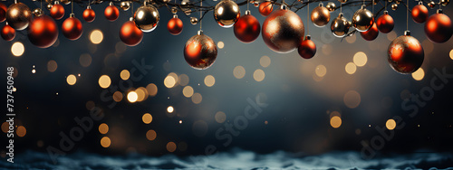 Festive Christmas Banner Background: Seasonal Greetings and Joyful Celebrations