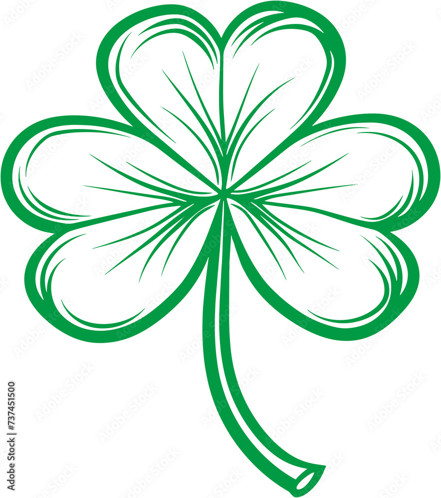 St. Patrick's Day Lucky Irish Shamrock sketch