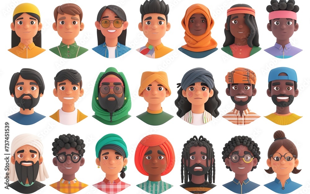 set of faces set of faces