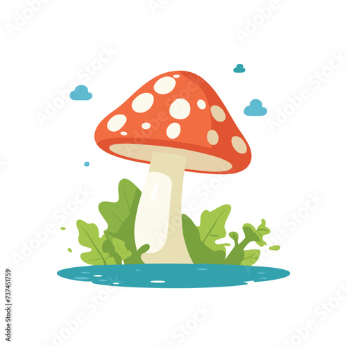 Cartoon mushroom illustration vector art