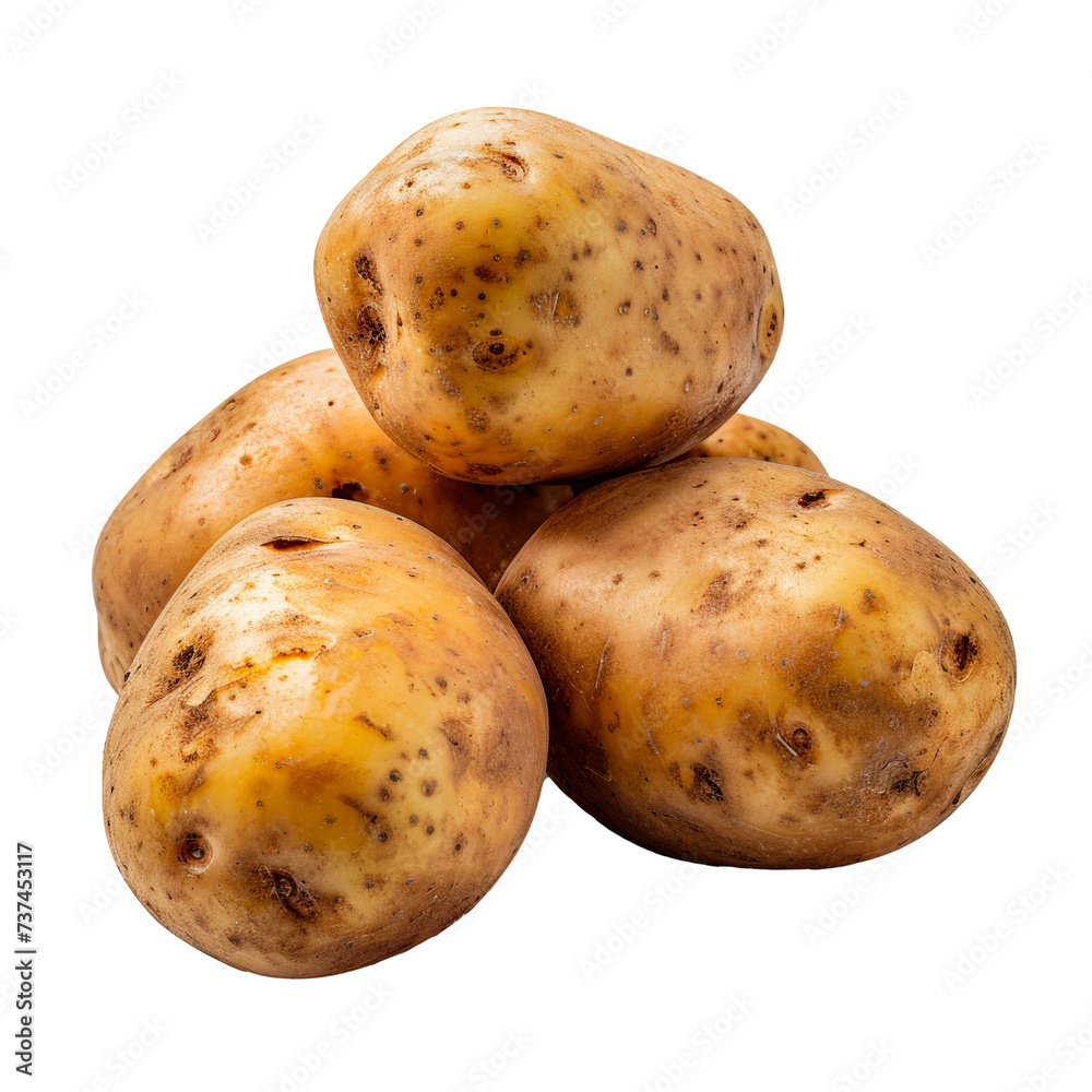 Potatoes. Isolated on transparent background. Potatoes. Isolated on transparent background.