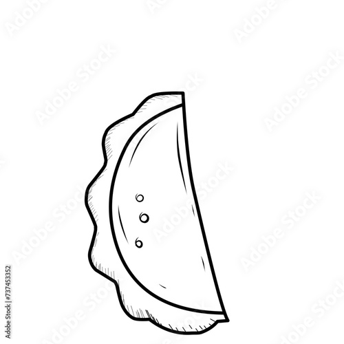 Hand Drawn Mexican Empanada Doodle 