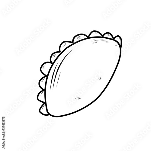 Hand Drawn Mexican Empanada Doodle 