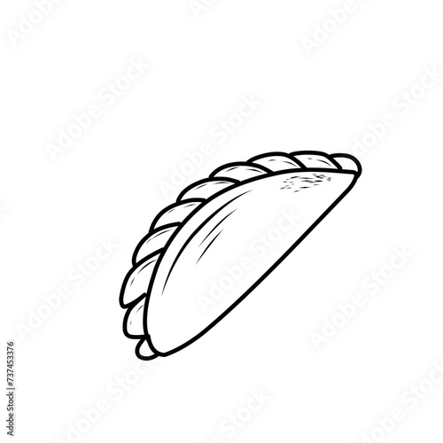 Hand Drawn Mexican Empanada Doodle 