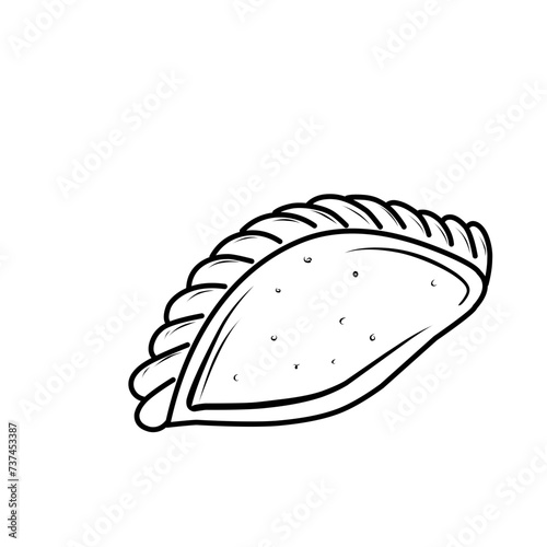 Hand Drawn Mexican Empanada Doodle 