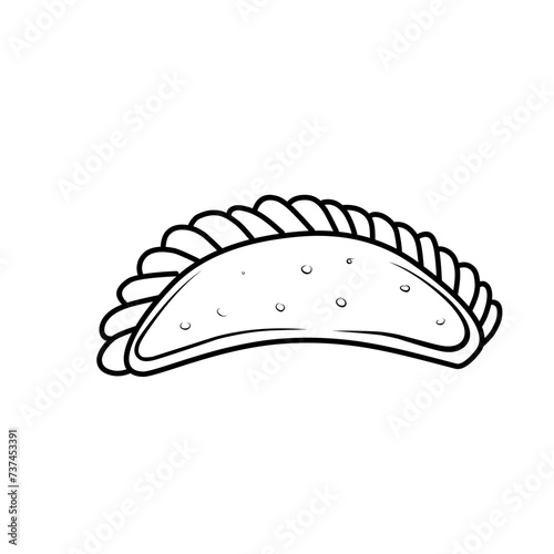 Hand Drawn Mexican Empanada Doodle 