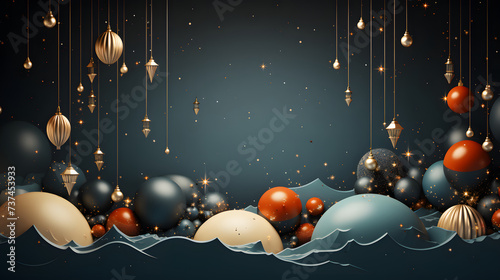 Festive Christmas Banner Background: Seasonal Greetings and Joyful Celebrations