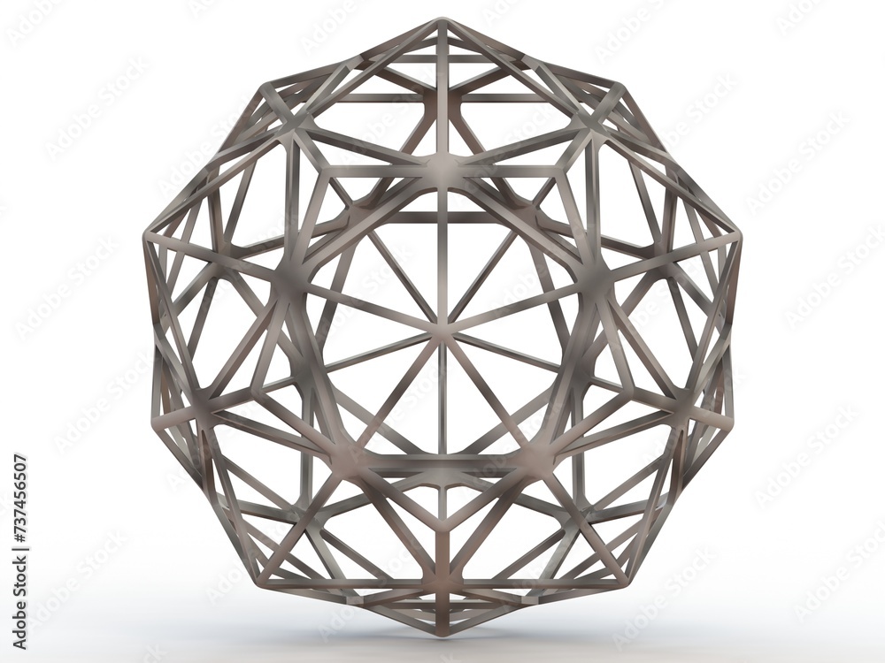 Wireframe Shape Compound of Dodecahedron and Icosahedron 3D print model Wireframe Shape Compound of Dodecahedron and Icosahedron 3D print model