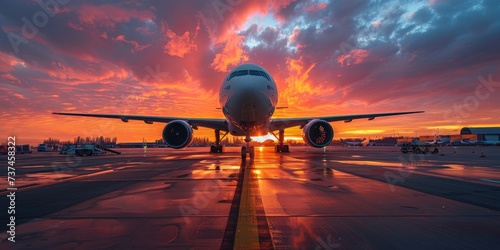Modern cargo jet at the air...