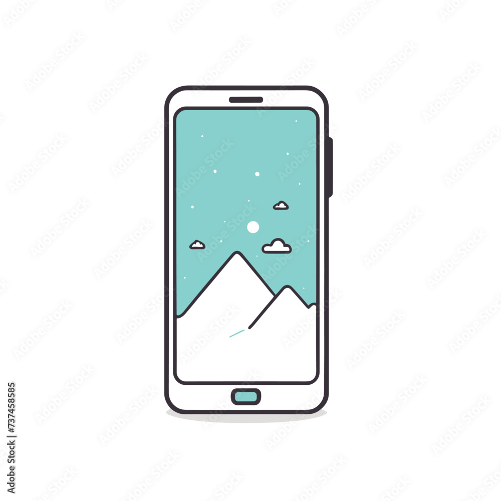 Vector illustration of a smartphone icon flat design Vector illustration of a smartphone icon flat design