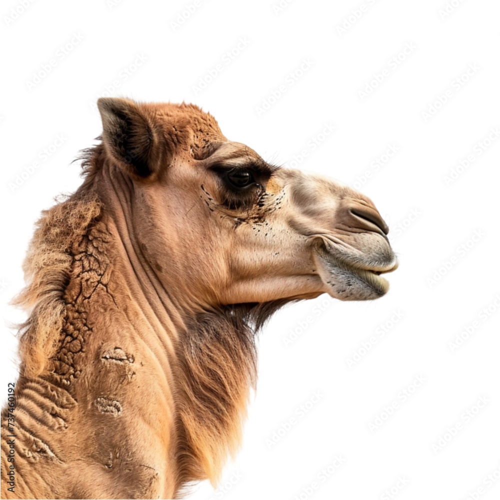 Fototapeta premium camel isolated on a white background with clipping path.
