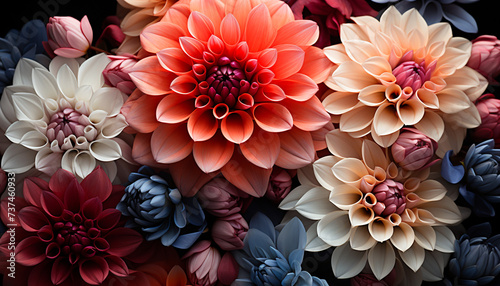 Vibrant floral bouquet showcases nature beauty in multi colored petals generated by AI