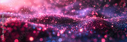 Abstract Glowing Lights Background, Sparkling Bokeh and Shiny Effect, Festive and Magical Atmosphere