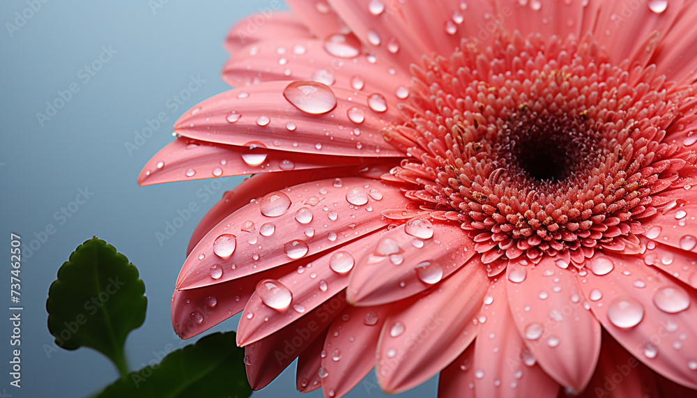 Freshness of dew on a single flower reflects beauty in nature generated by AI Freshness of dew on a single flower reflects beauty in nature generated by AI