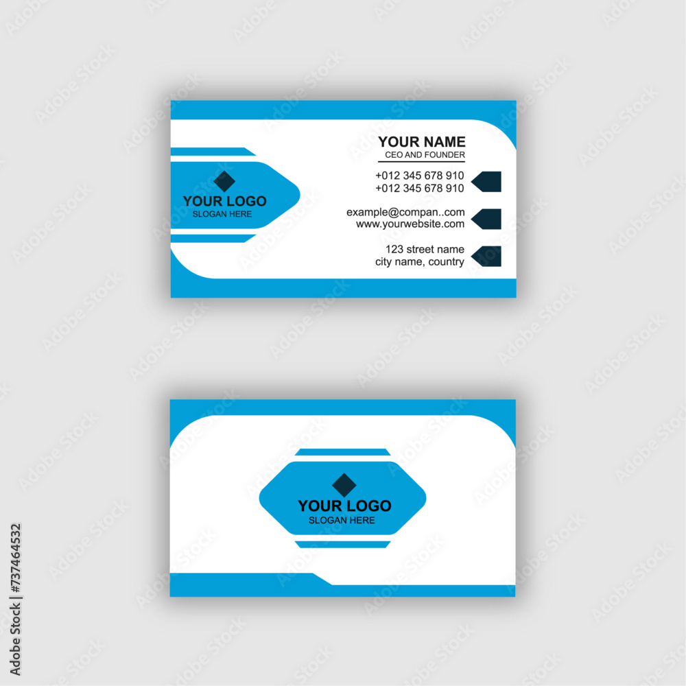 Fototapeta premium Modern simple business name card design vector