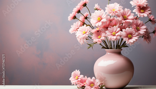 Wallpaper Mural Freshness of nature in a bouquet, pink and purple blossoms generated by AI Torontodigital.ca