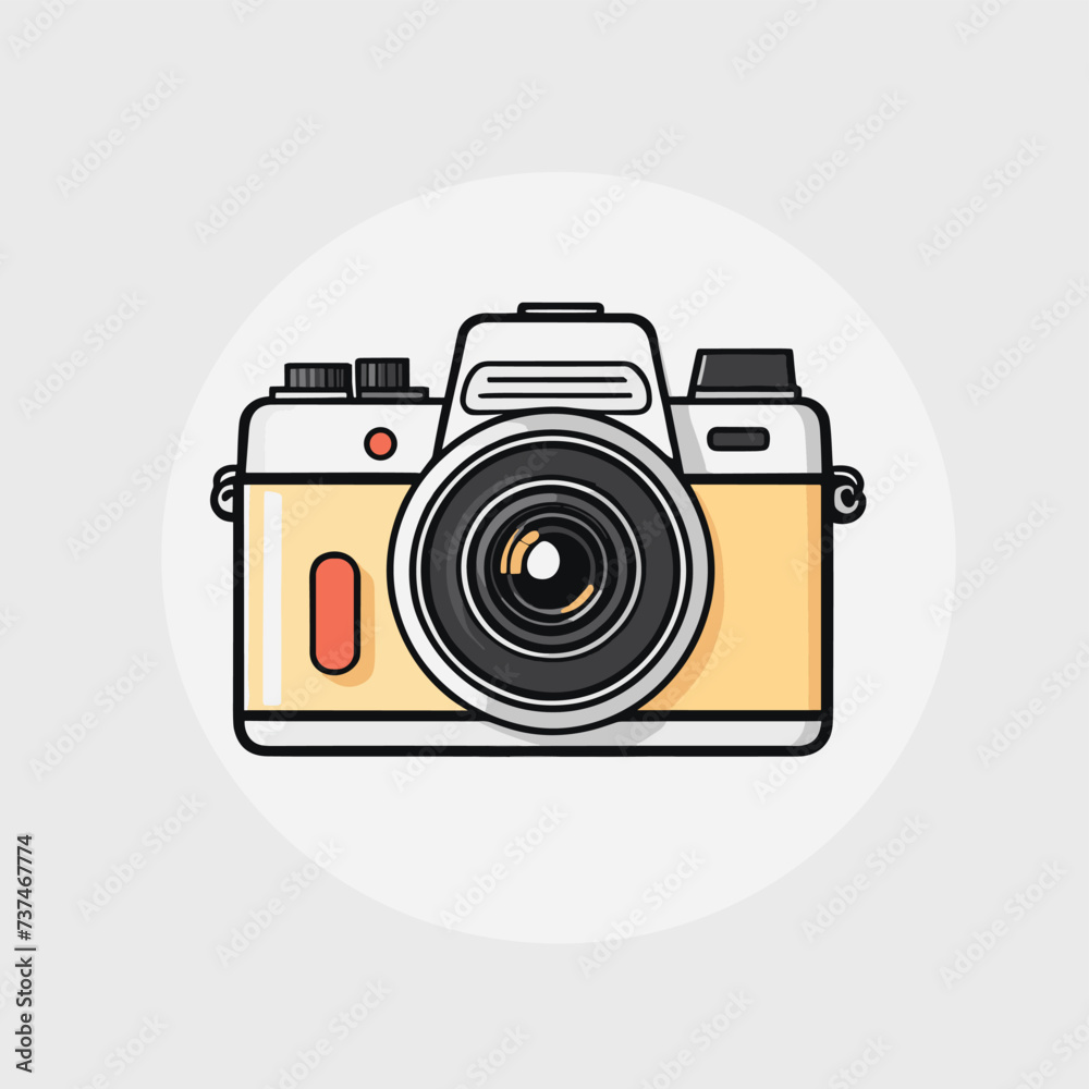 Camera icon logo illustration clipart vector design