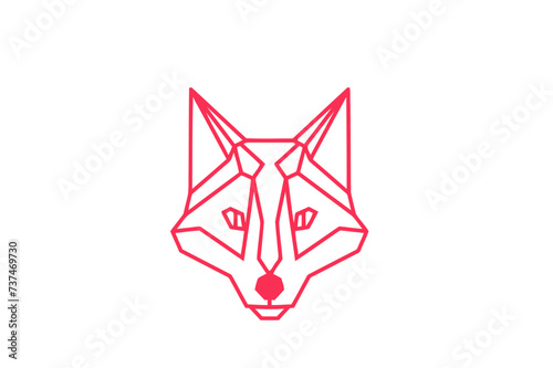 origami fox isolated on white © mamun