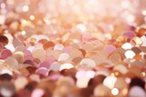 Pink and gold sequins