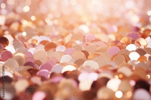 Pink and gold sequins