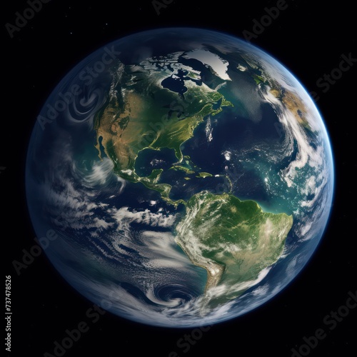 earth with green colored mountains and green, in the style of photo realistic renderings