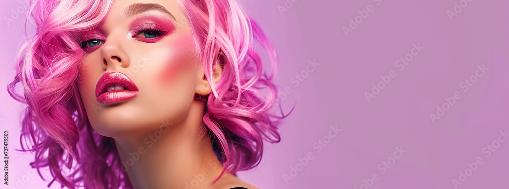 portrait of a pink woman