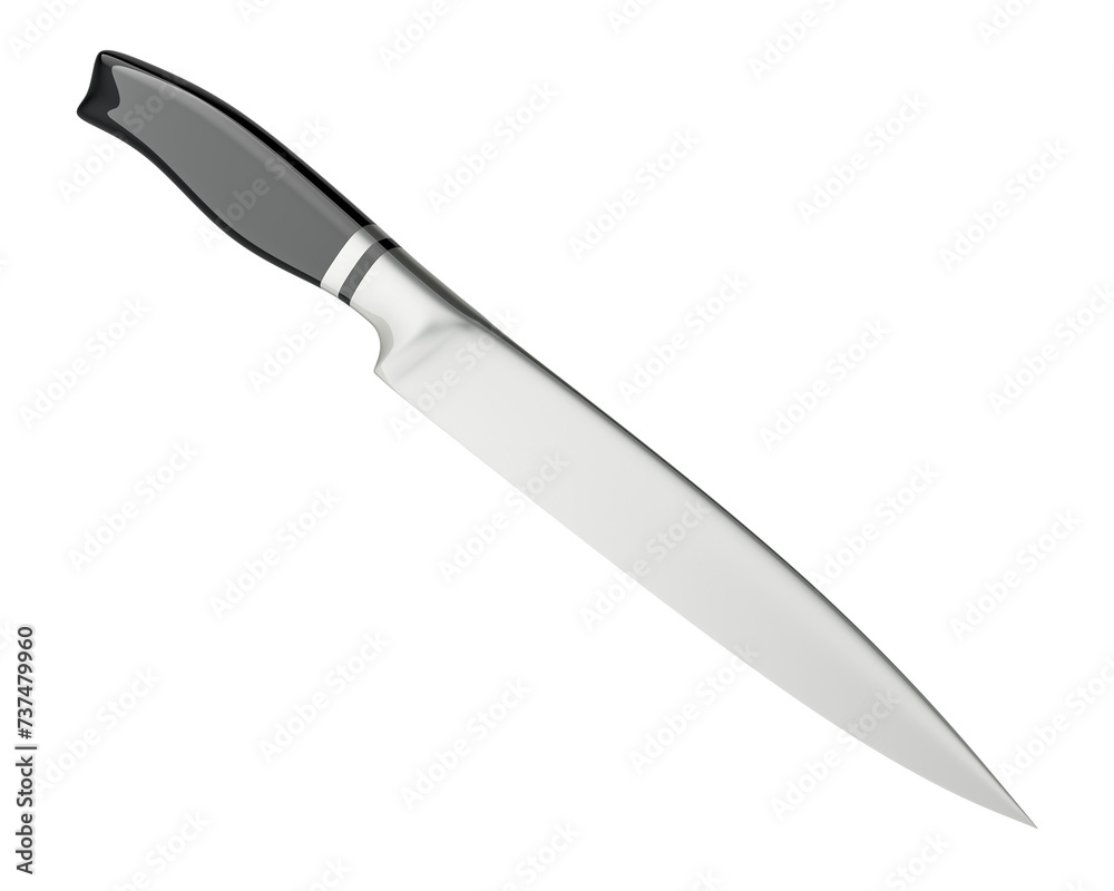 Carving knife. 3D rendering isolated on transparent background Carving knife. 3D rendering isolated on transparent background