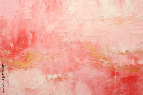 Pink and white abstract painting