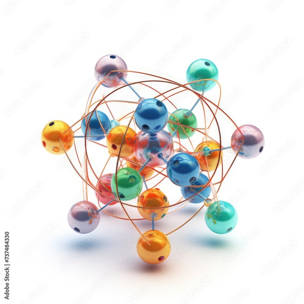 Oxygen Atom Illustration: Proton & Neutron in Core with Electrons in Orbital Paths for Chemistry Oxygen Atom Illustration: Proton & Neutron in Core with Electrons in Orbital Paths for Chemistry