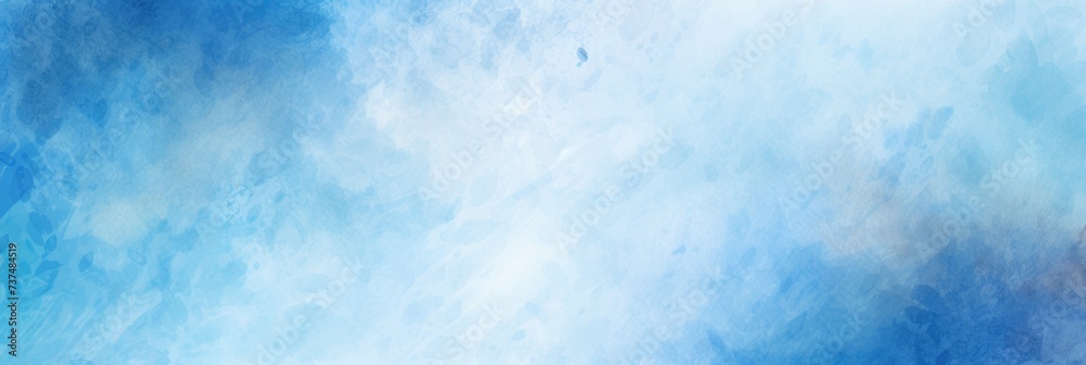 Fototapeta premium Light Blue Grunge Splash Texture Background with Copy Space for Image or Text. Watercolor Brush