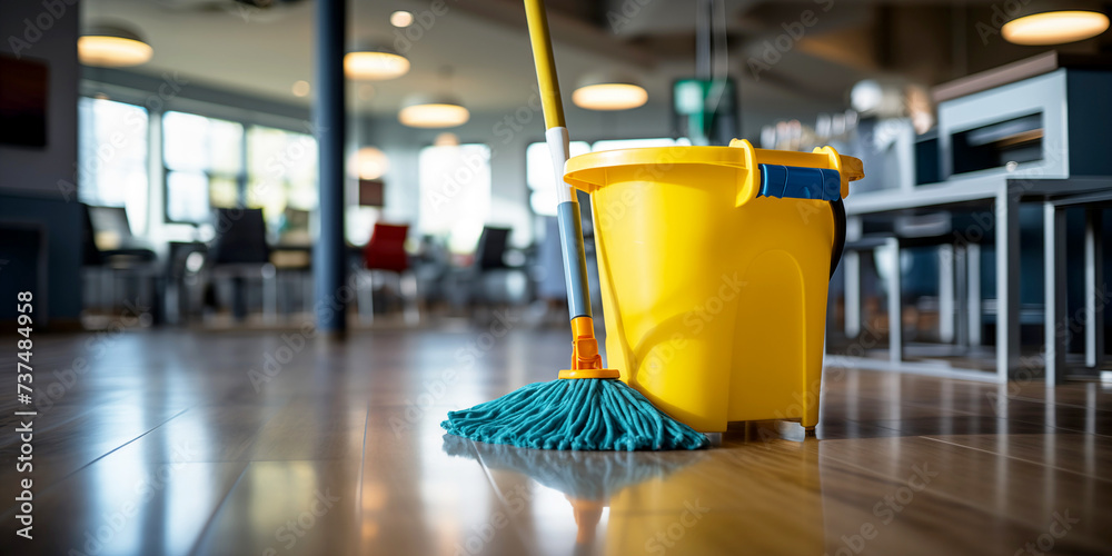 Mop and Bucket - Cleaned Office Space