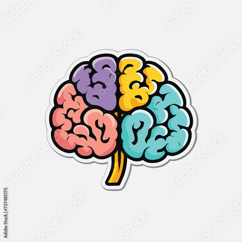 Thinking idea concept brain illustration