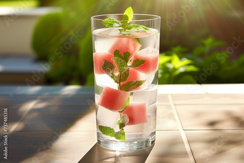 Health Day Hydration Watermelon and Mint Infused Ice Water