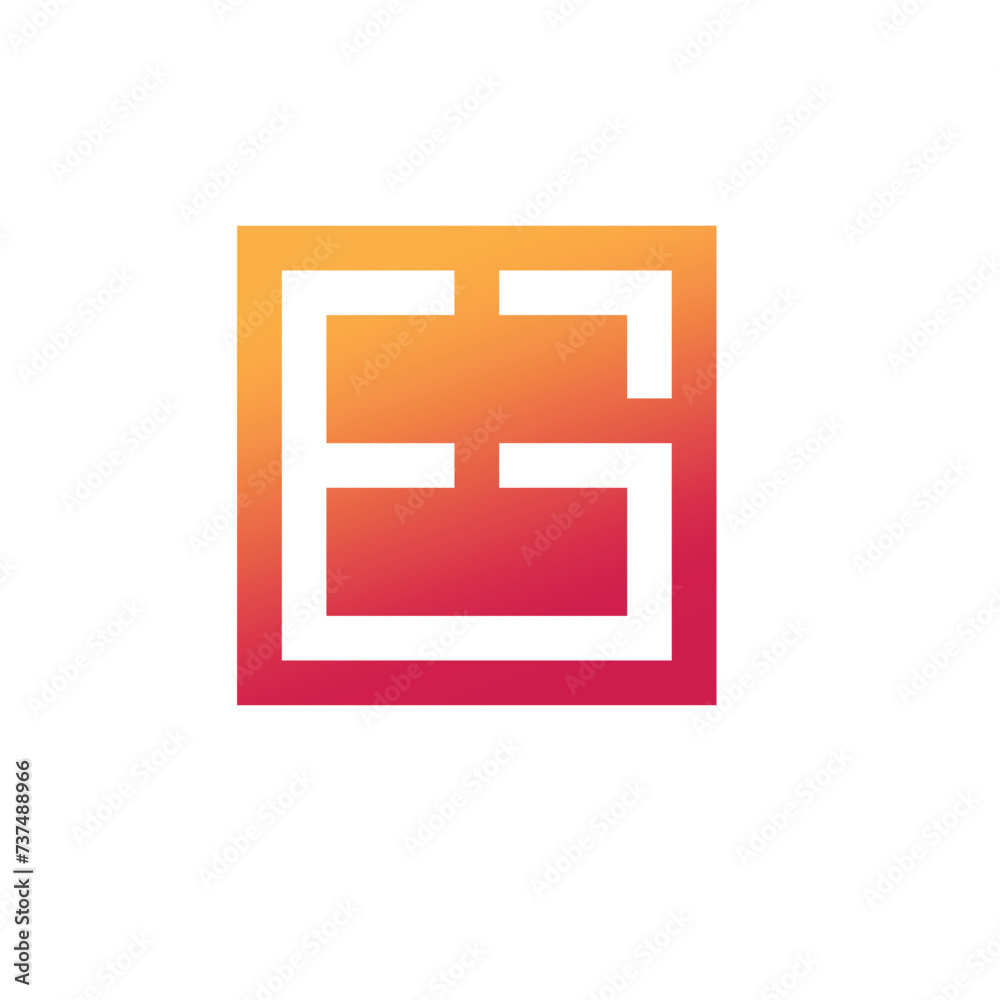 Fototapeta premium EG monogram logo. Smart clean and modern logo design inspiration