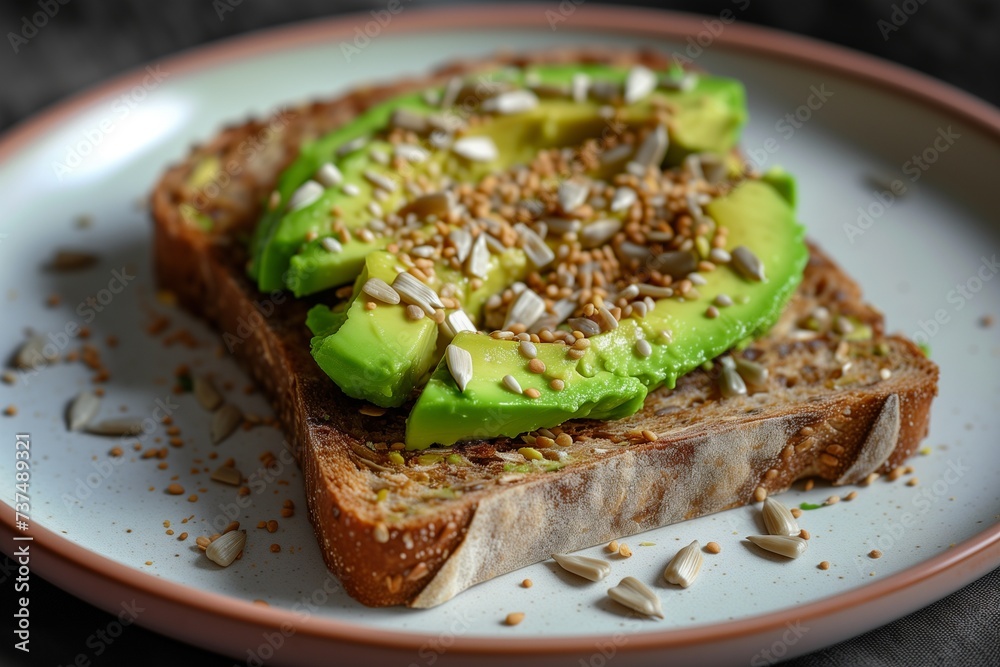 Multigrain Avocado Toast with Sunflower Seeds Multigrain Avocado Toast with Sunflower Seeds