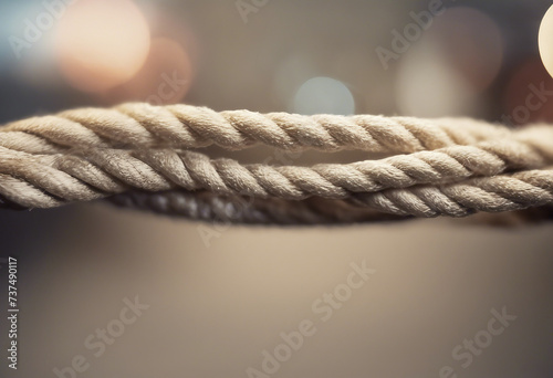 Lasso rope cut out with bokeh background