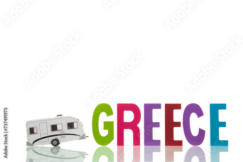 Greek camping isolated