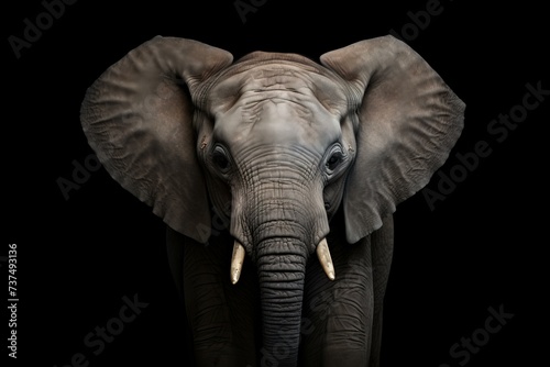 Untamed Jungle elephant nature. Water trunk. Generate Ai