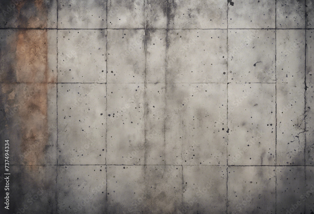 Abstract old concrete grey wall with holes and square lines Distressed texture background Abstract old concrete grey wall with holes and square lines Distressed texture background