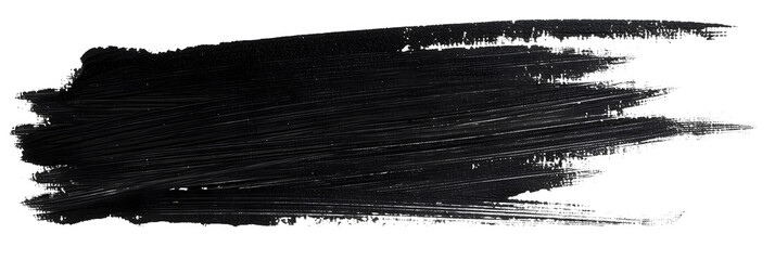 Black marker paint texture isolated on white background