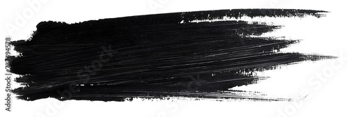 Black marker paint texture isolated on white background photo