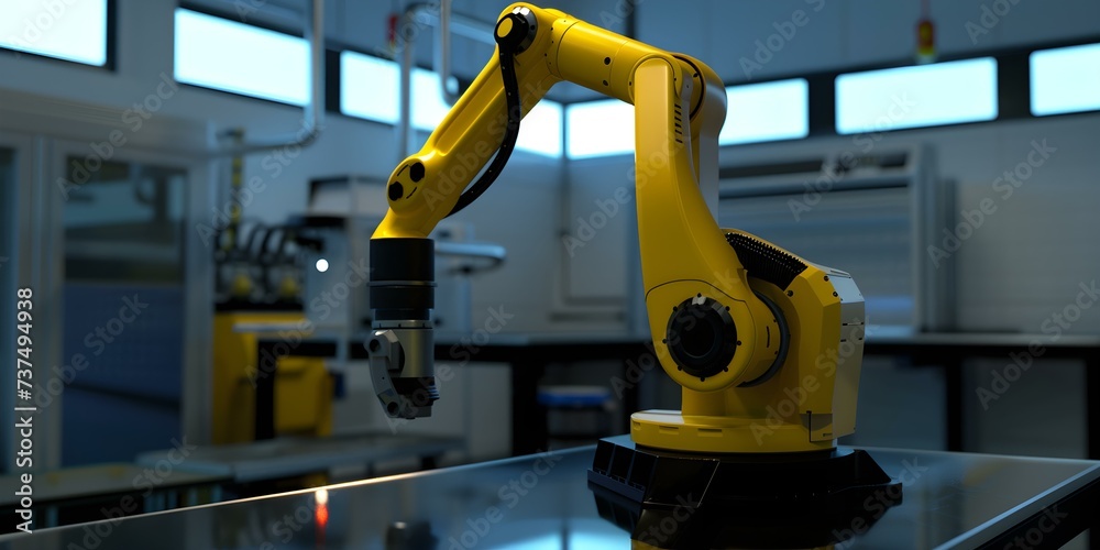 Optimizing Production in Advanced Digital Factories with Cutting-Edge Robotic Arms. Concept Robotic Arm Efficiency, Advanced Factory Production, Cutting-Edge Technology, Digital Factory Optimization Optimizing Production in Advanced Digital Factories with Cutting-Edge Robotic Arms. Concept Robotic Arm Efficiency, Advanced Factory Production, Cutting-Edge Technology, Digital Factory Optimization
